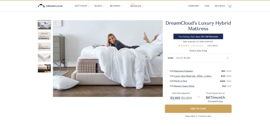 DreamCloud's Luxery Hybrid Mattress