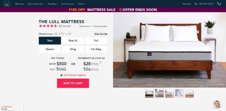 Lull Mattresses cost and offers